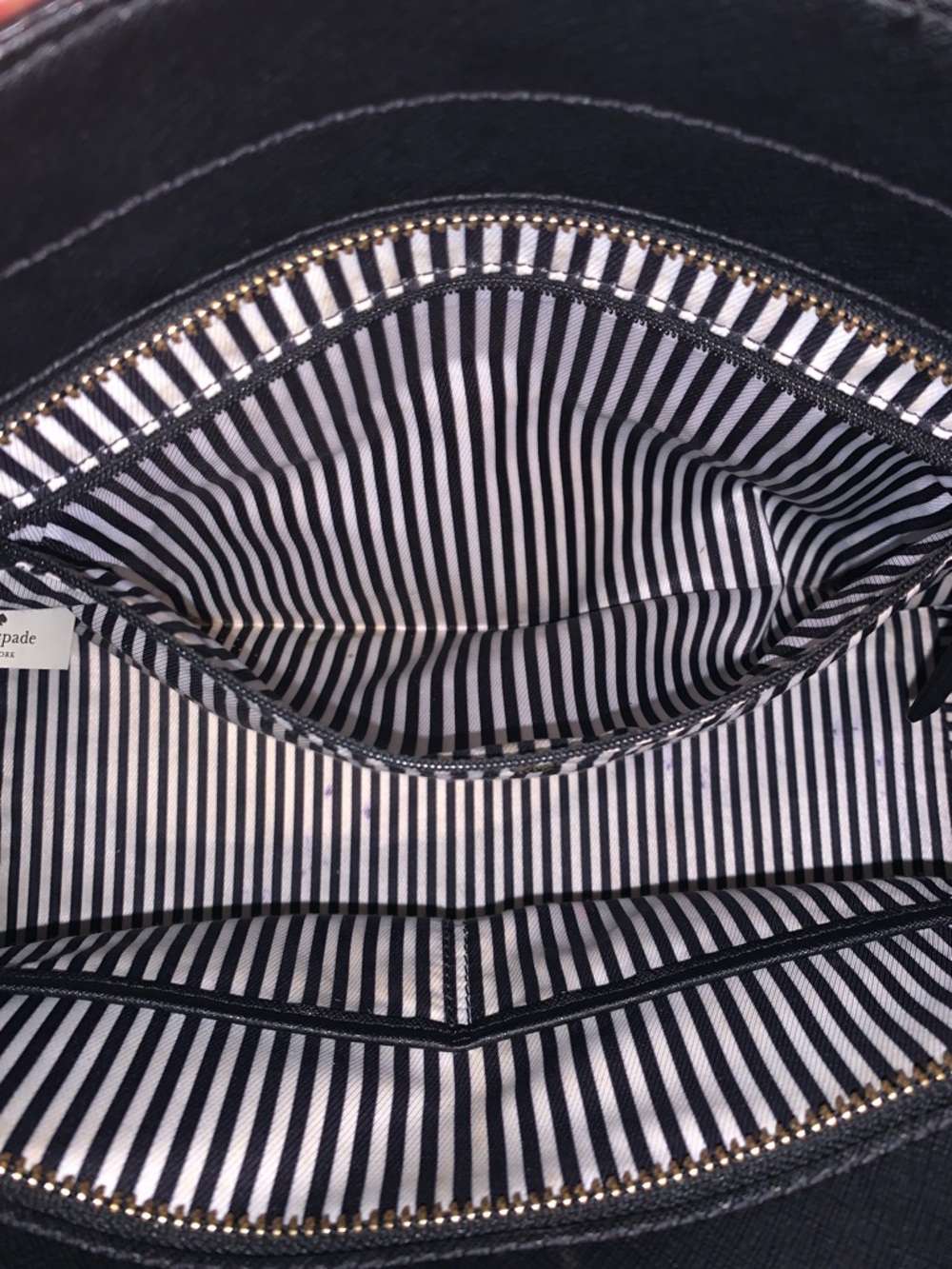 kate spade Cameron Street Candace Black Leather Satchel crossbody Leopard Charm - Picture 7 of 14